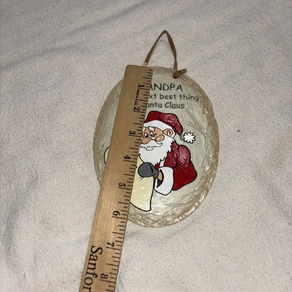 Grandpa is The Next Best Thing To Santa Claus Wall‎ Hanging Plaque
